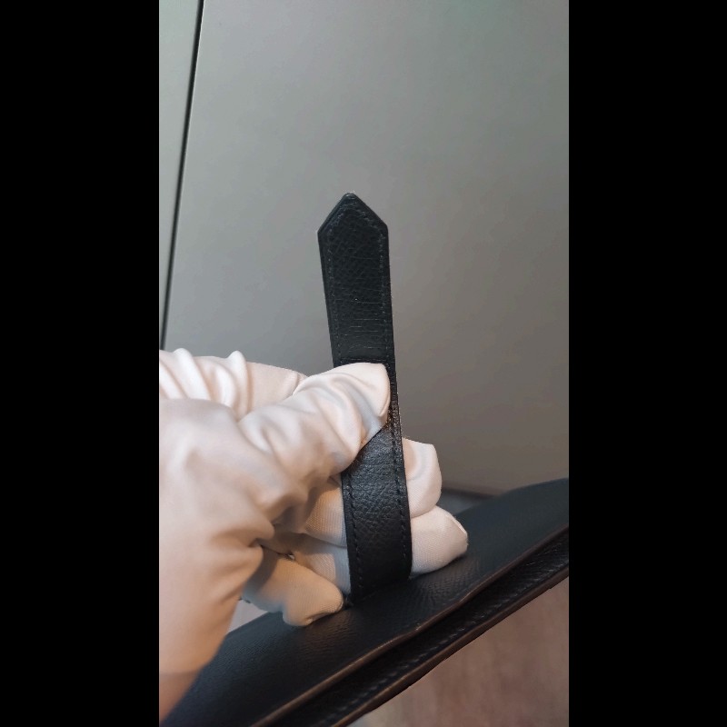 Hermes Bearn 長夾 黑皮金釦 Epsom皮-15