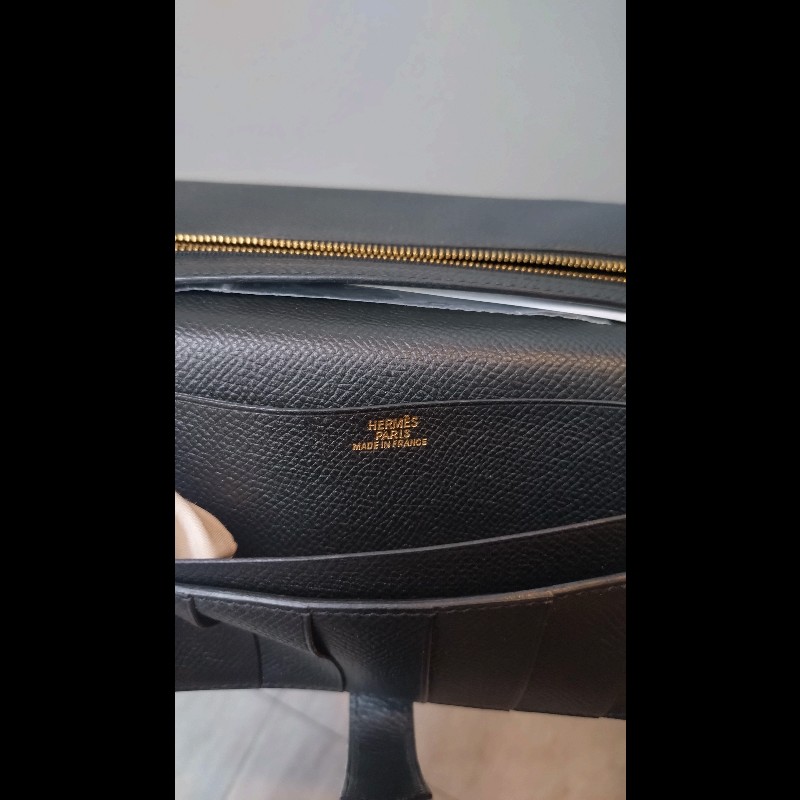 Hermes Bearn 長夾 黑皮金釦 Epsom皮-18