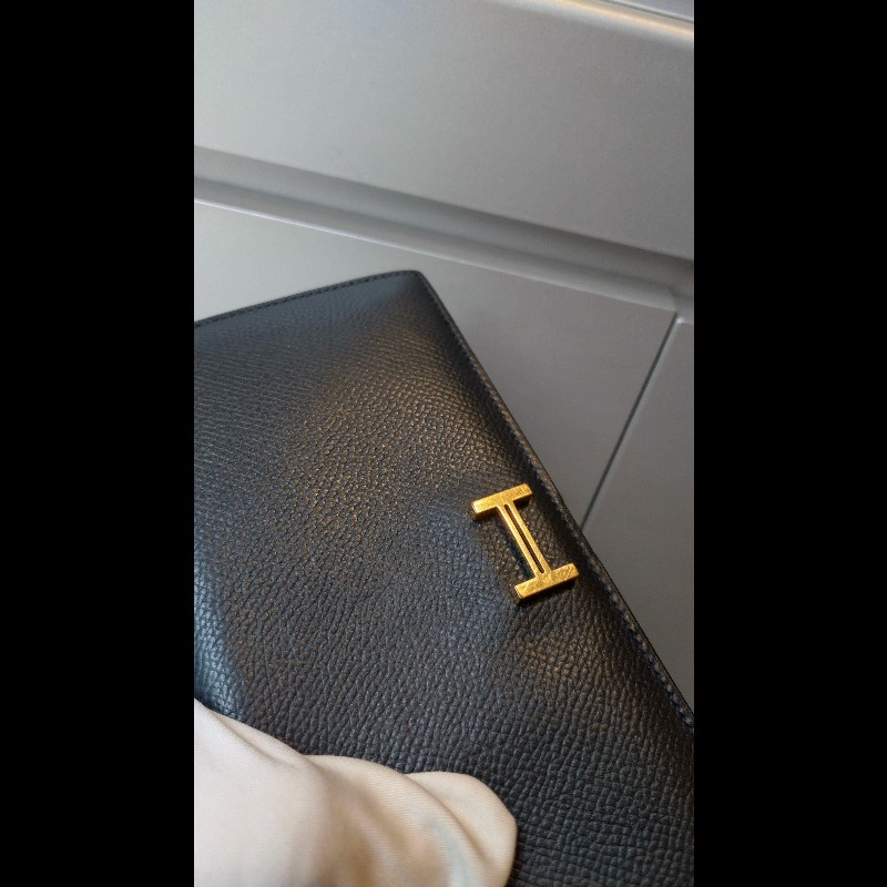 Hermes Bearn 長夾 黑皮金釦 Epsom皮-26