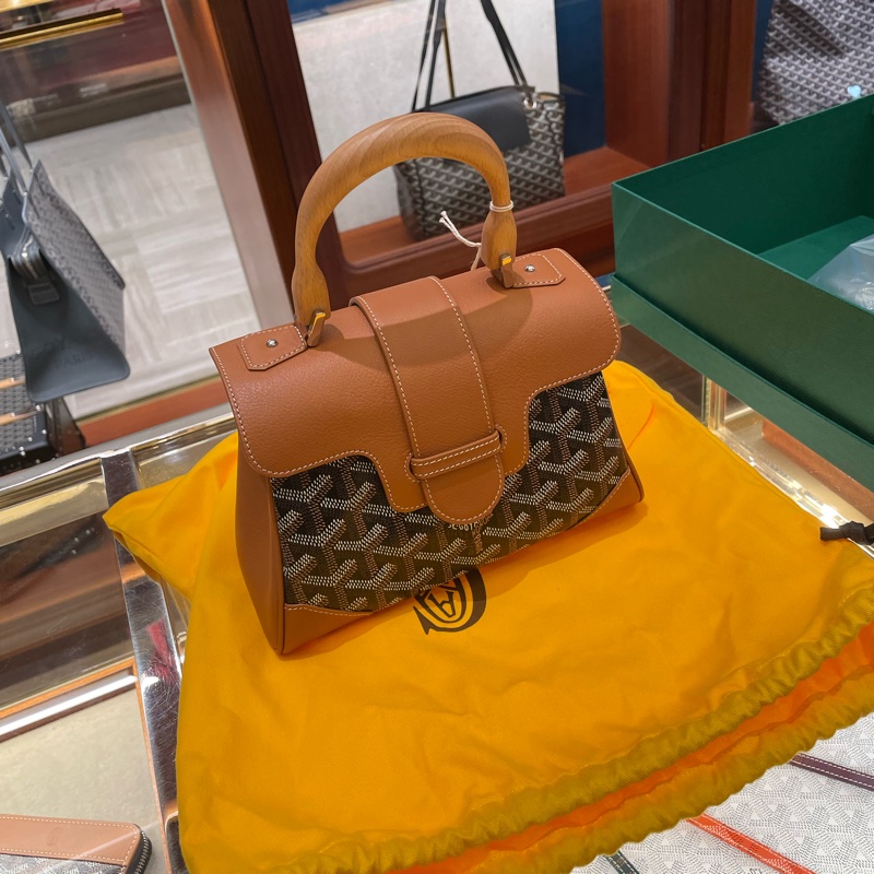 全新 Goyard mini saigon 迷你西貢包 棕色-0