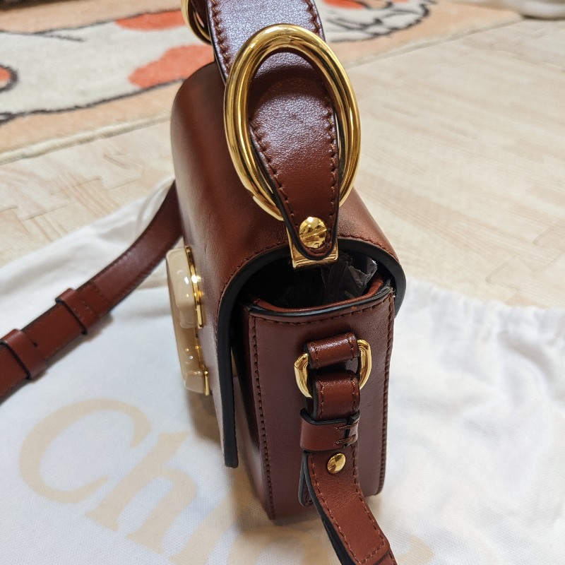 Chloe c bag 紅棕色-1