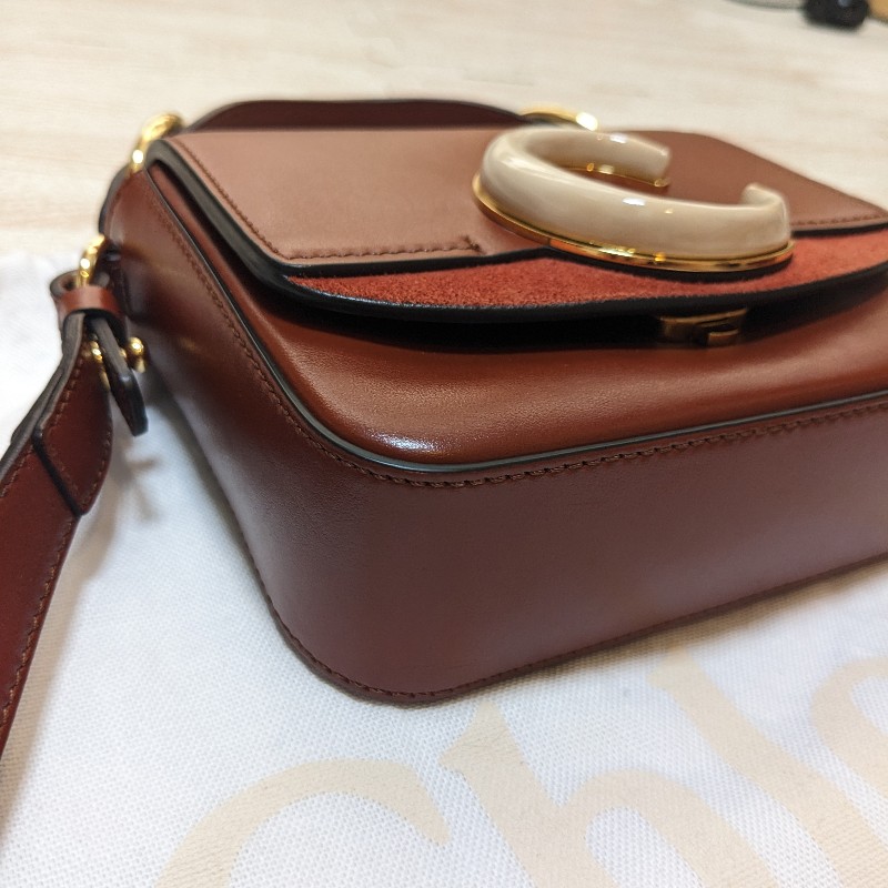 Chloe c bag 紅棕色-6