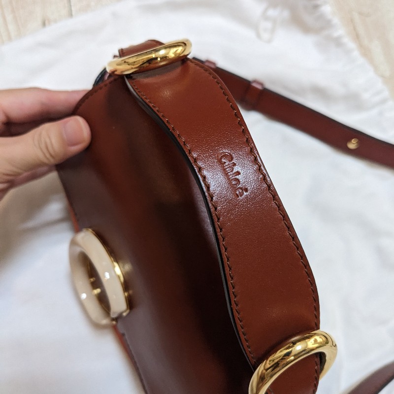 Chloe c bag 紅棕色-11