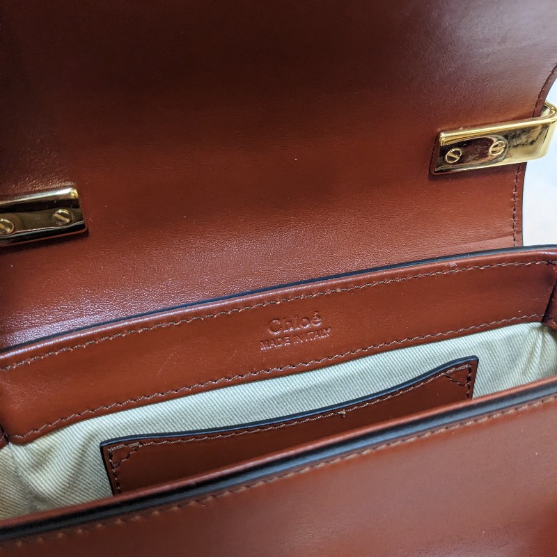 Chloe c bag 紅棕色-12