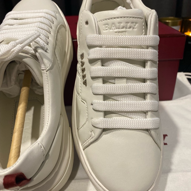 全新 BALLY 增高 休閒鞋 小白鞋-10