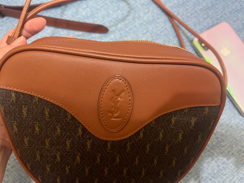 ✨ YSL SAINT LAURENT 聖羅蘭 老花 愛心包 復古 草莓包 rose同款 肩背包 側背包 爆款 精品-7