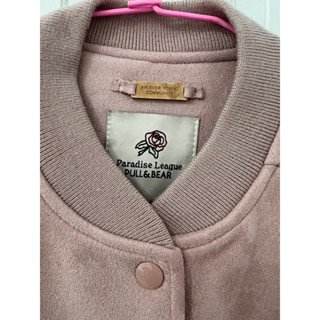 Pull&Bear 粉色麂皮夾克-1