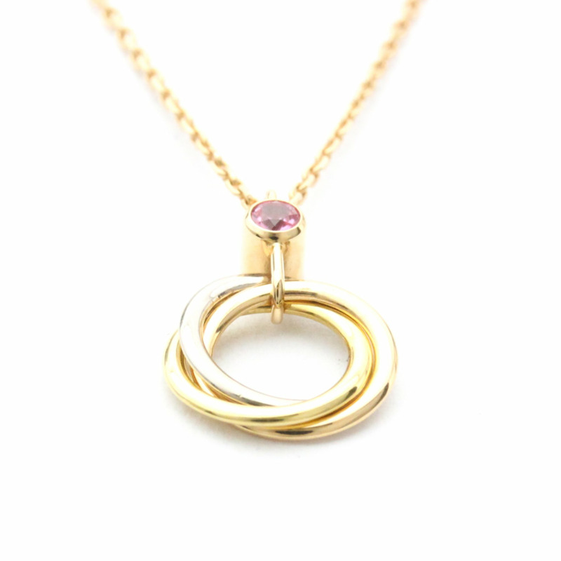 【日本直送】卡地亞 Trinity De Cartier 玫瑰金（18K）、白金（18K）、黃金（18K）藍寶石男士、女士時尚吊墜項鍊（金色）-3