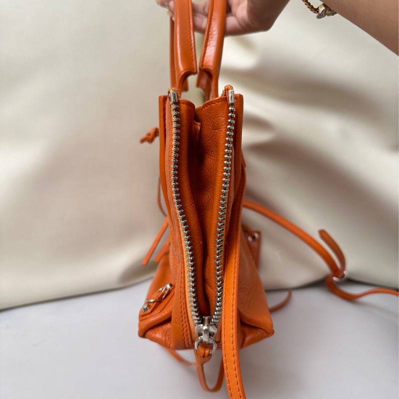 BALENCIAGA 巴黎世家 小機車包 (橘色)-2