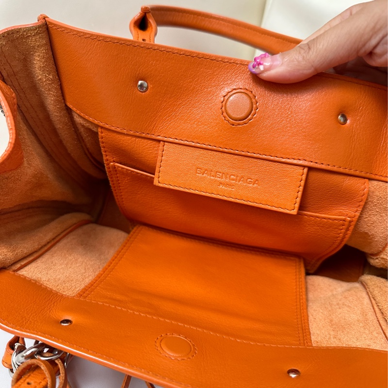 BALENCIAGA 巴黎世家 小機車包 (橘色)-4
