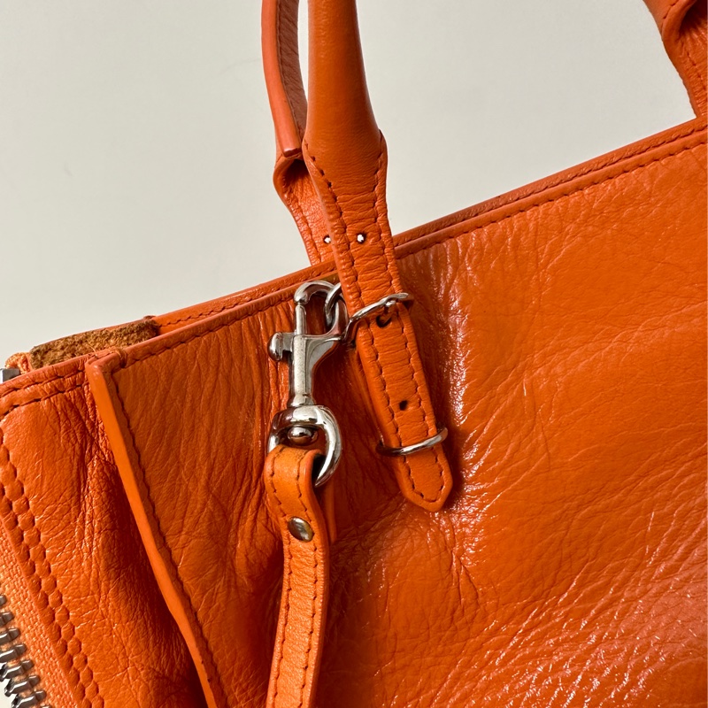 BALENCIAGA 巴黎世家 小機車包 (橘色)-8