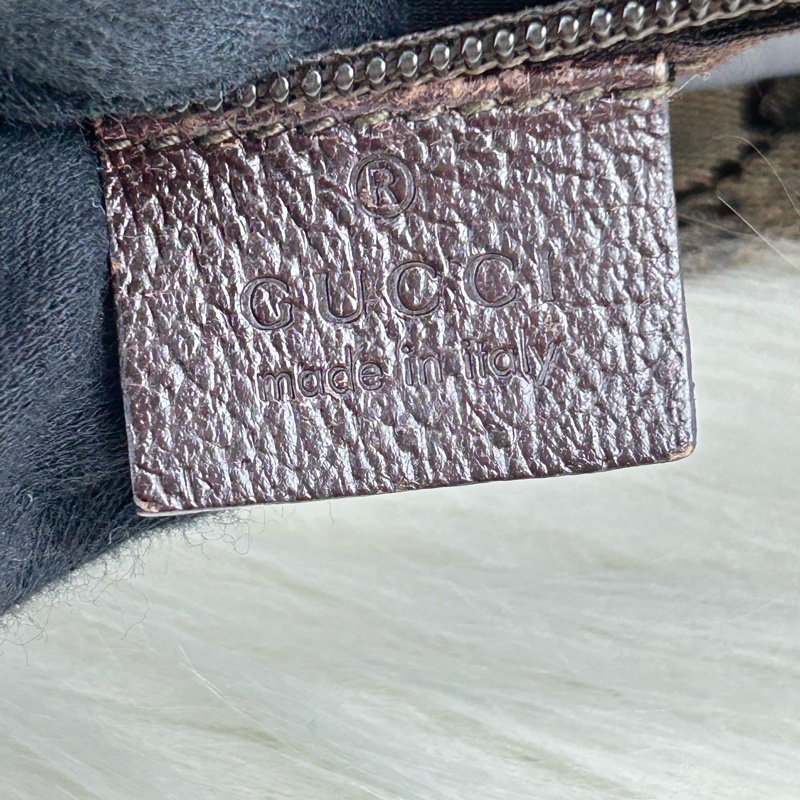 GUCCI 單肩斜挎包 189751 GG 帆布皮革米色-2