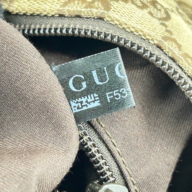 GUCCI 單肩斜挎包 189751 GG 帆布皮革米色-4