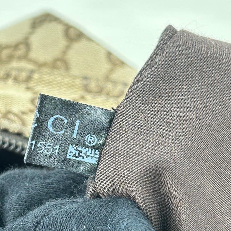 GUCCI 單肩斜挎包 189751 GG 帆布皮革米色-5