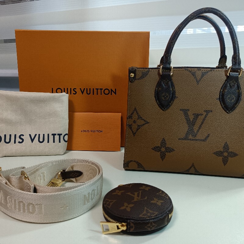 5/26-5/28 周末三天特價,LV onthego pm 全新品 零錢包款 可手提 可斜背-1