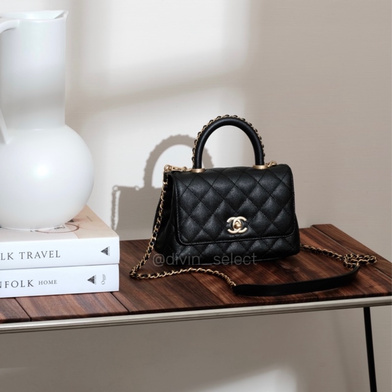 Chanel 23P Mini coco handle bag 限量迷你憨豆包-0