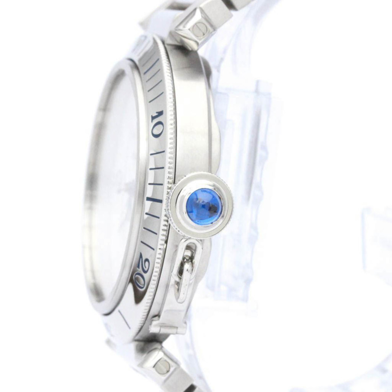 【日本直送】拋光卡地亞 Pasha 38 網格鋼自動男士手錶 W31040H3 BF538205-3