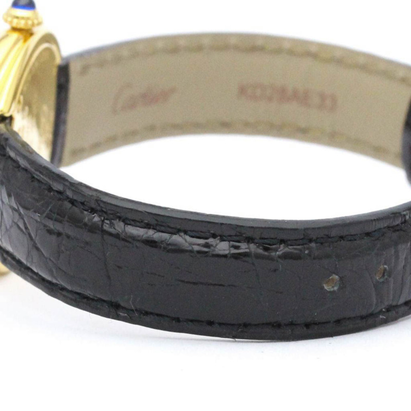 【日本直送】卡地亞 Must Trinity Quartz Gold Plated Leather Quartz Ladies Ｗ1010844 BF559646-2