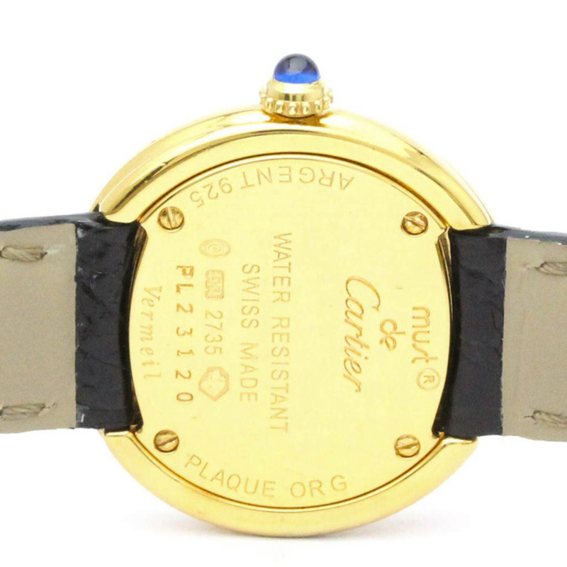 【日本直送】卡地亞 Must Trinity Quartz Gold Plated Leather Quartz Ladies Ｗ1010844 BF559646-5