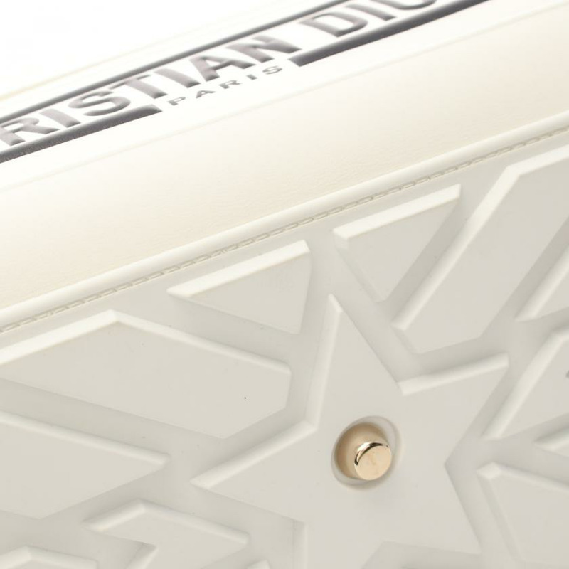 【日本直送】 中古Christian Dior[A]DIOR VIBE Medium Bowling Bag 手包 皮革 白色 黑色 兩用款-6