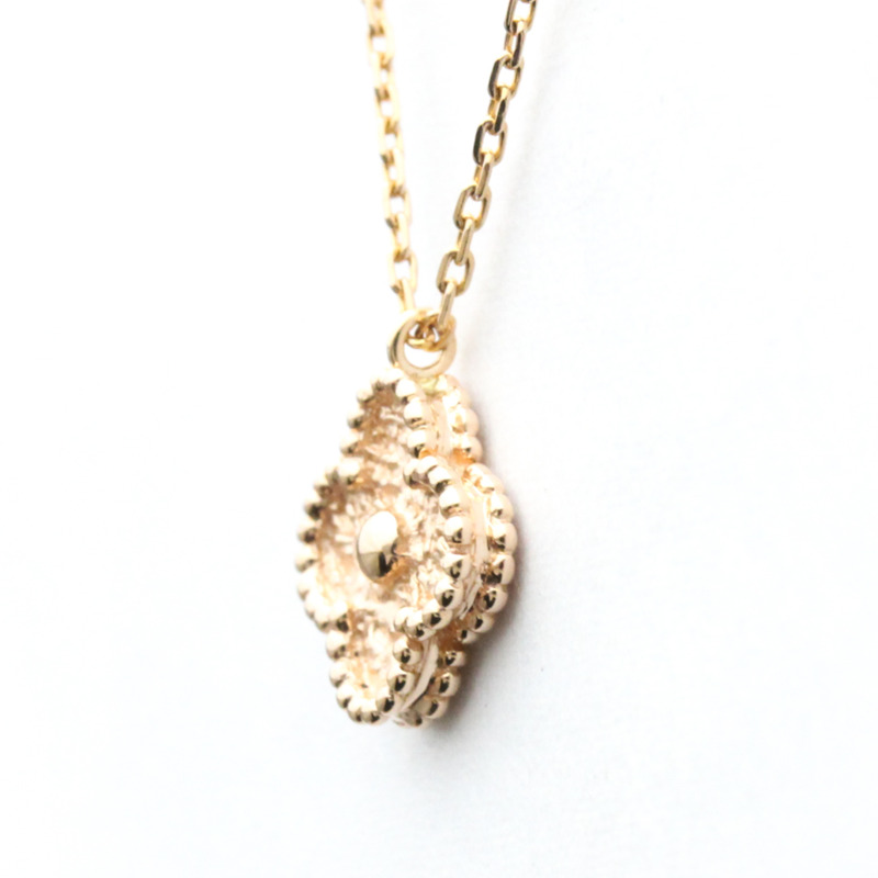 【日本直送】Van Cleef & Arpels 梵克雅寶 Sweet Alhambra VCARO8DF00 玫瑰金(18K)無石男士女士時尚吊墜項鍊(玫瑰金)-1