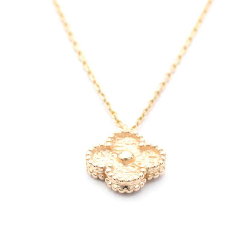 【日本直送】Van Cleef & Arpels 梵克雅寶 Sweet Alhambra VCARO8DF00 玫瑰金(18K)無石男士女士時尚吊墜項鍊(玫瑰金)-3