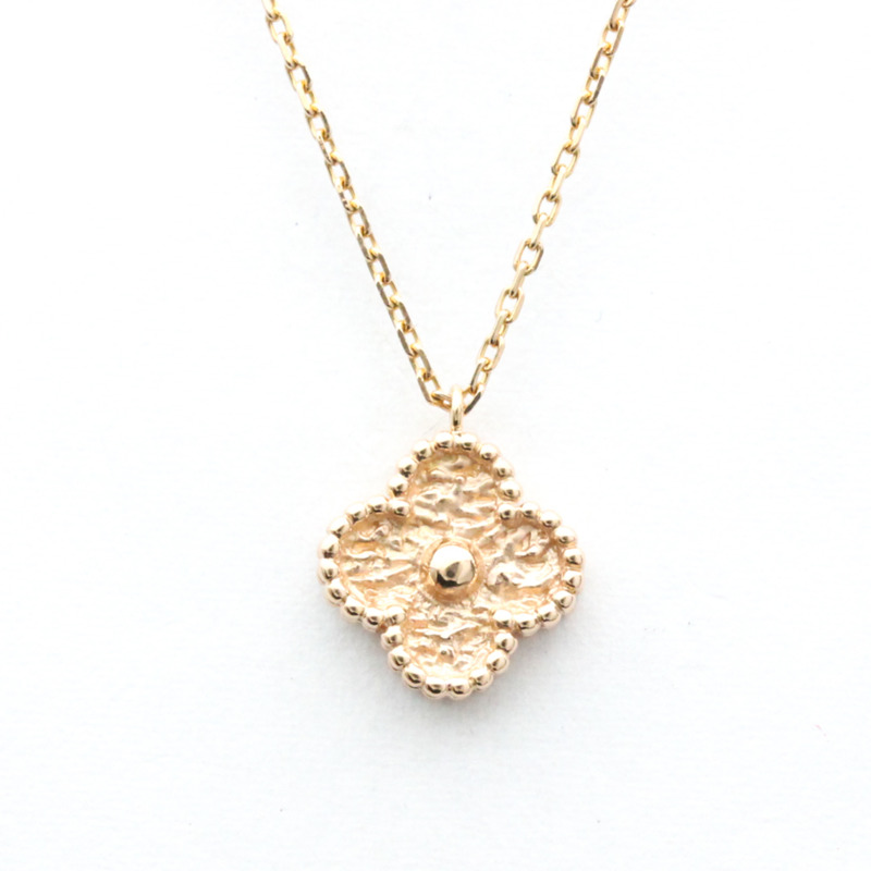 【日本直送】Van Cleef & Arpels 梵克雅寶 Sweet Alhambra VCARO8DF00 玫瑰金(18K)無石男士女士時尚吊墜項鍊(玫瑰金)-4