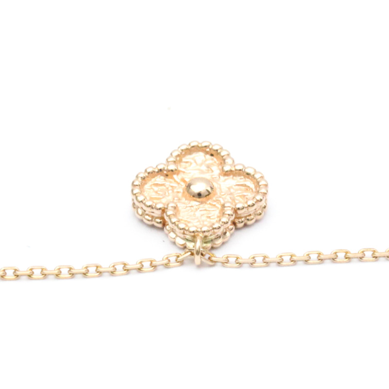 【日本直送】Van Cleef & Arpels 梵克雅寶 Sweet Alhambra VCARO8DF00 玫瑰金(18K)無石男士女士時尚吊墜項鍊(玫瑰金)-5