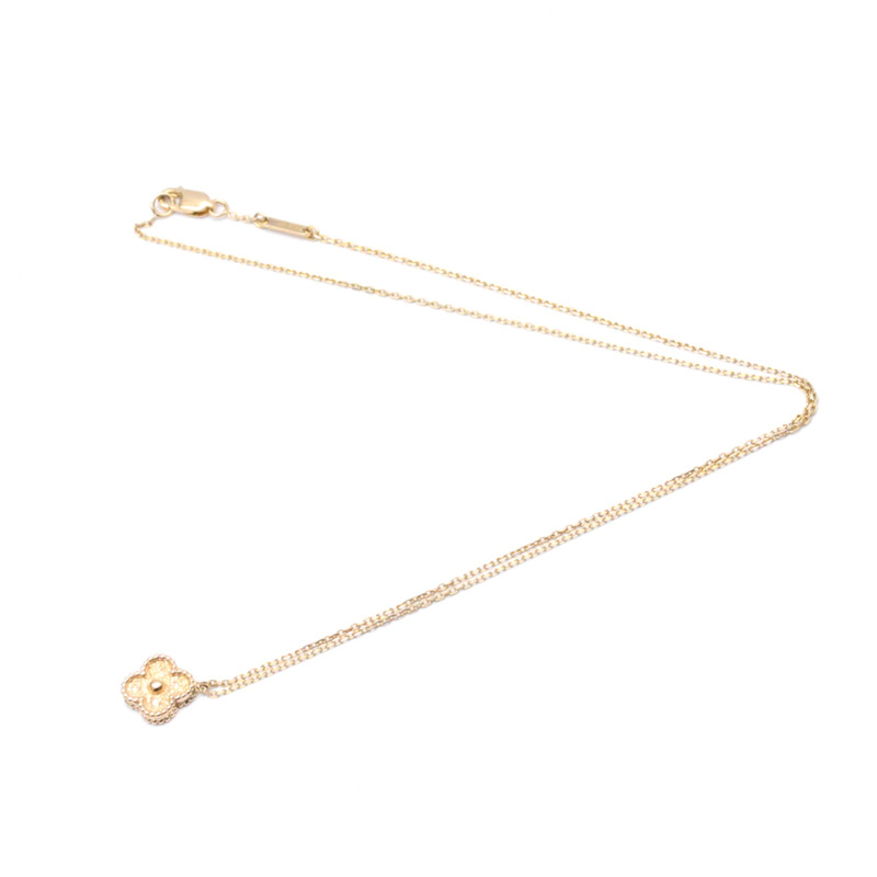 【日本直送】Van Cleef & Arpels 梵克雅寶 Sweet Alhambra VCARO8DF00 玫瑰金(18K)無石男士女士時尚吊墜項鍊(玫瑰金)-10