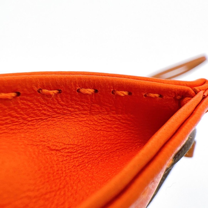 Hermes愛馬仕超可愛橙色橘色手提袋紙袋迷你吊飾-9