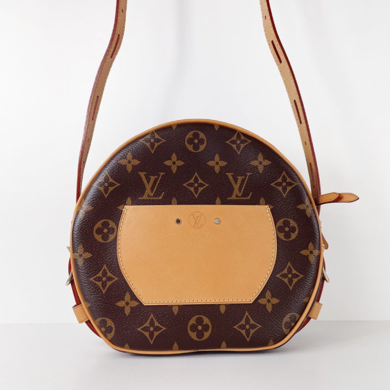 LV Boîte Chapeau Souple MM 圓餅包 老花款-10