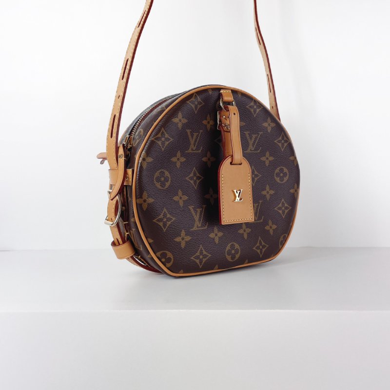 LV Boîte Chapeau Souple MM 圓餅包 老花款-13