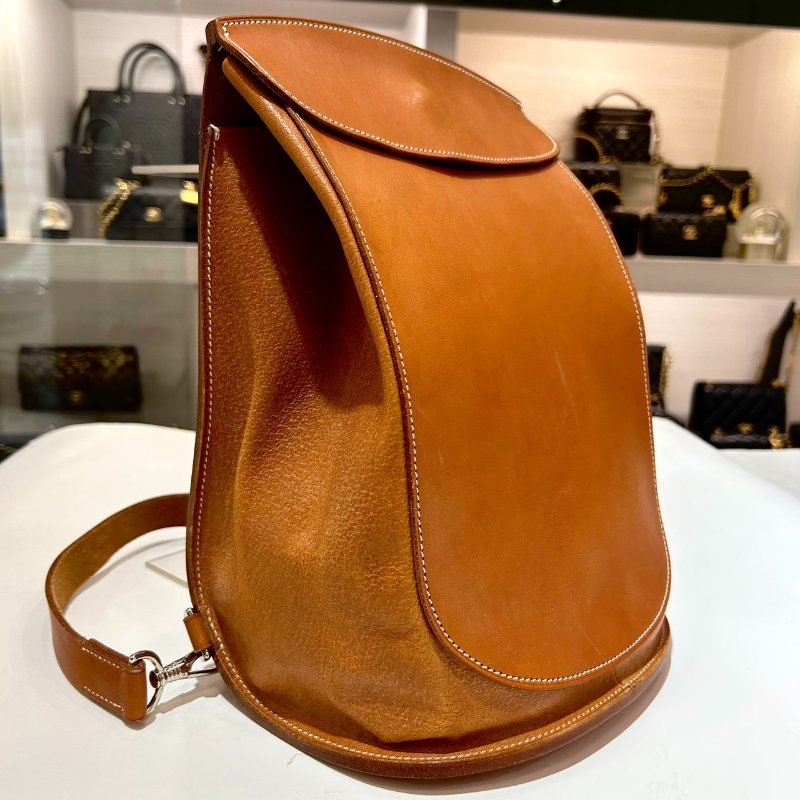 Hermes Sherpa PM Backpack 馬鞍皮後背包/雙肩包/焦糖色-1