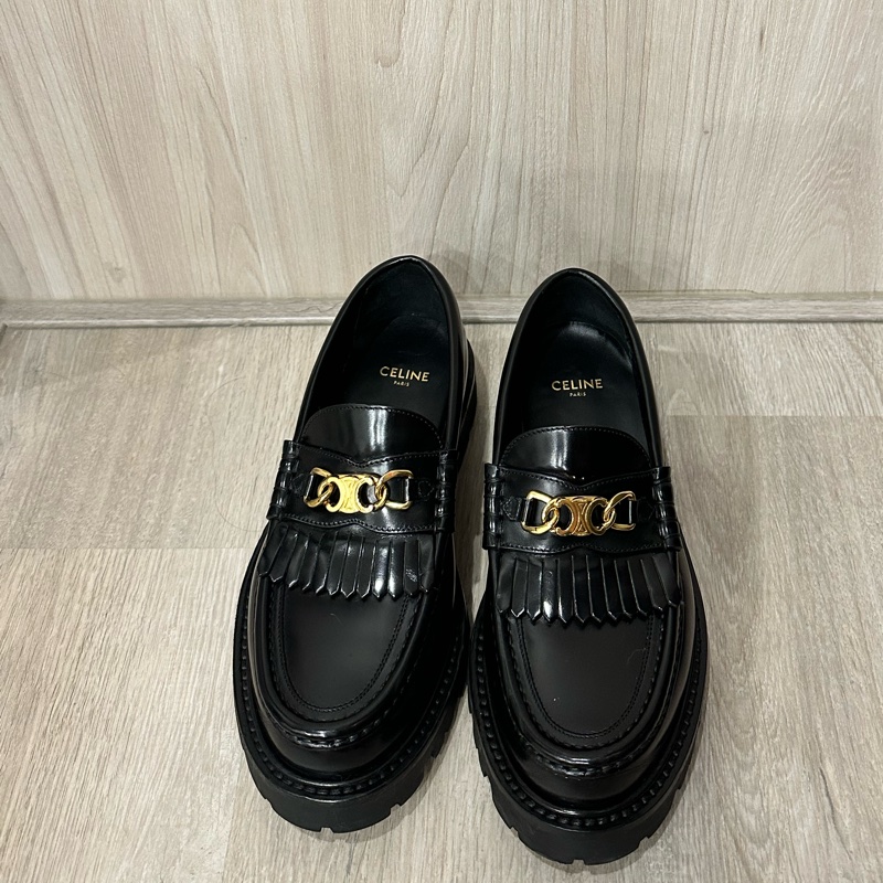 Celine 凱旋門厚底樂福鞋-0