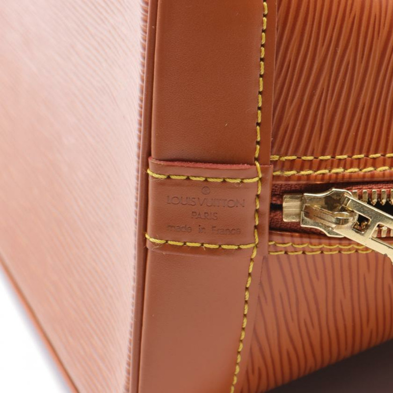 【日本直送】 中古LOUIS VUITTON[B]Alma 水波紋Cipango Gold金色 真皮手提包 淺棕色-3