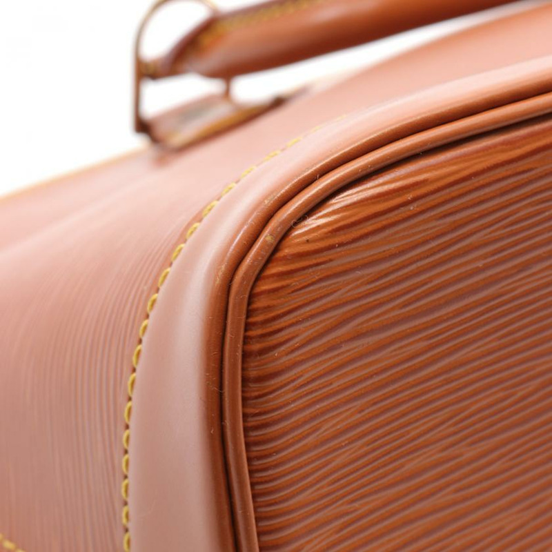 【日本直送】 中古LOUIS VUITTON[B]Alma 水波紋Cipango Gold金色 真皮手提包 淺棕色-4