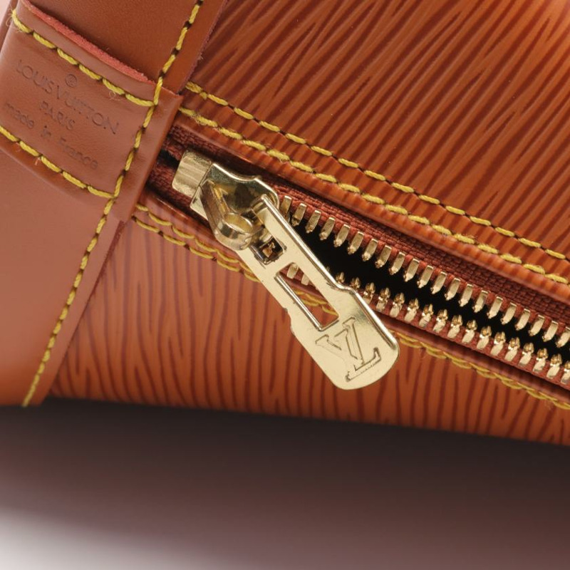 【日本直送】 中古LOUIS VUITTON[B]Alma 水波紋Cipango Gold金色 真皮手提包 淺棕色-6