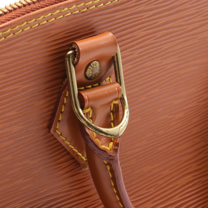 【日本直送】 中古LOUIS VUITTON[B]Alma 水波紋Cipango Gold金色 真皮手提包 淺棕色-7