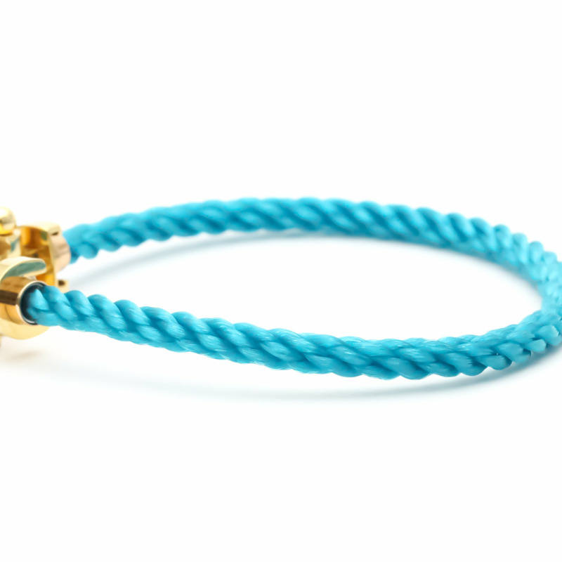 【日本直送】Fred Force 10 大號不銹鋼，黃金 (18K) 無石吊飾手鍊-2