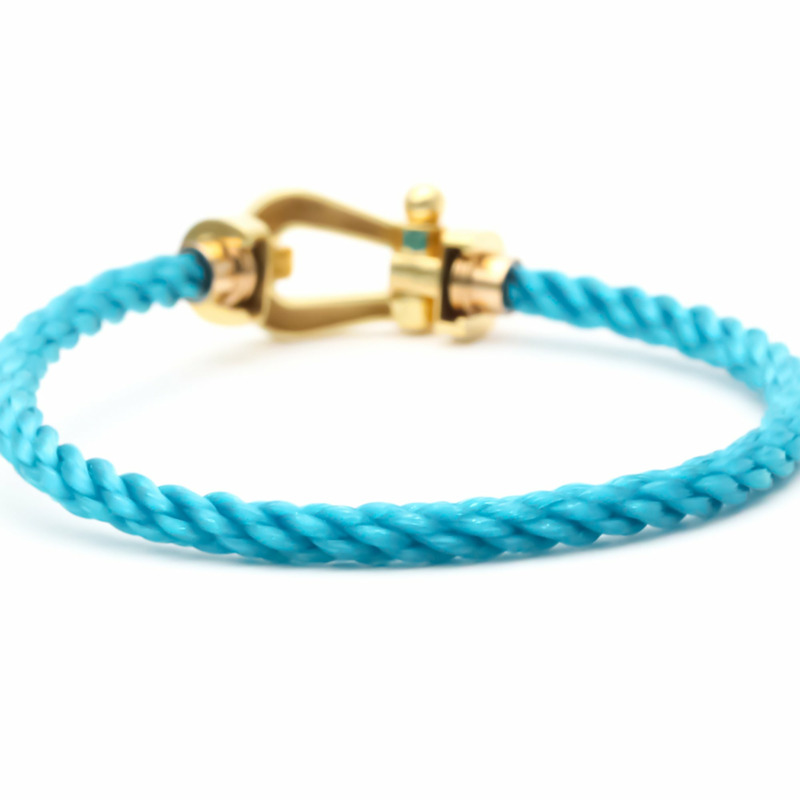 【日本直送】Fred Force 10 大號不銹鋼，黃金 (18K) 無石吊飾手鍊-3