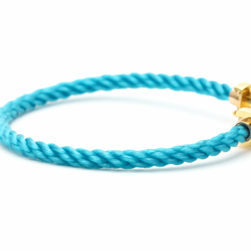 【日本直送】Fred Force 10 大號不銹鋼，黃金 (18K) 無石吊飾手鍊-4