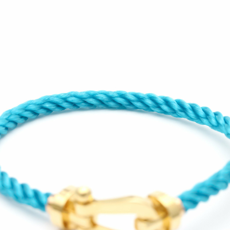 【日本直送】Fred Force 10 大號不銹鋼，黃金 (18K) 無石吊飾手鍊-5