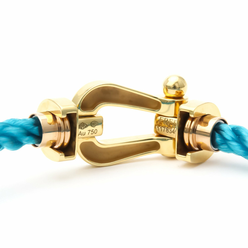 【日本直送】Fred Force 10 大號不銹鋼，黃金 (18K) 無石吊飾手鍊-8