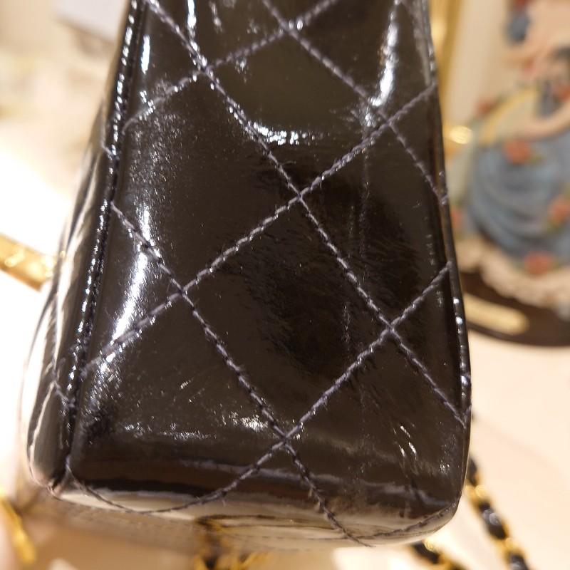 Chanel 漆皮小方胖-6