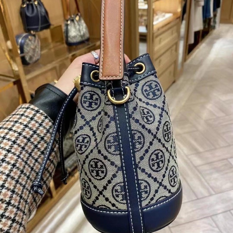 全新Tory Burchmonogram老花水桶爆款!大號:21*21*12cm兩色都有-9