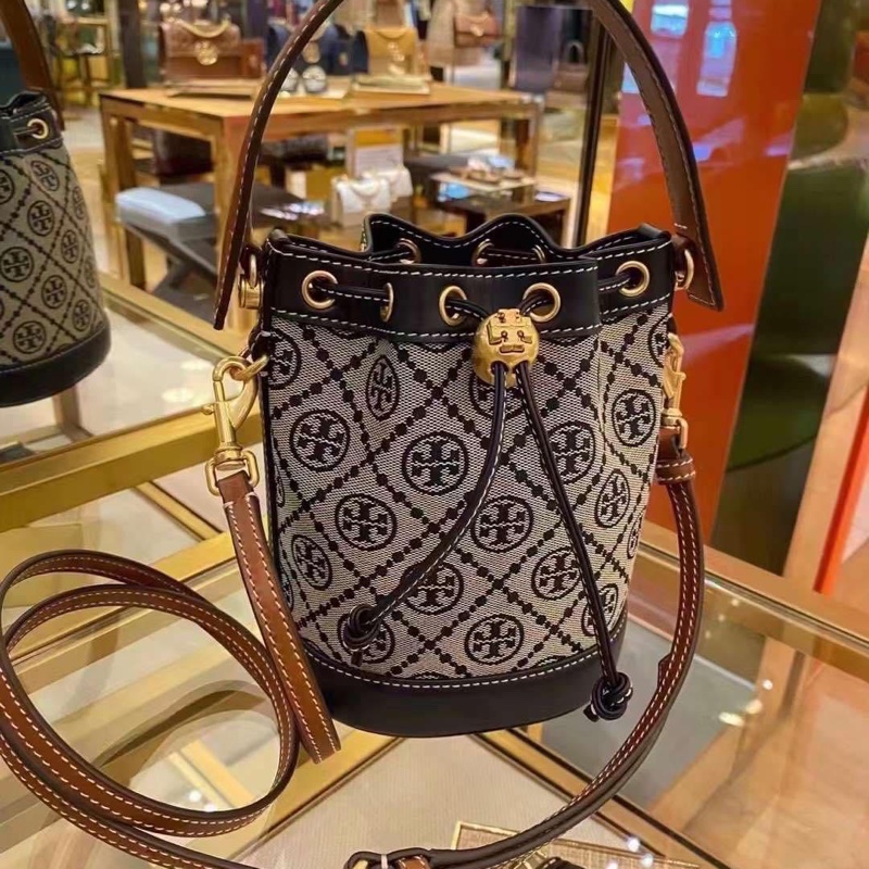 全新Tory Burchmonogram老花水桶爆款!大號:21*21*12cm兩色都有-11