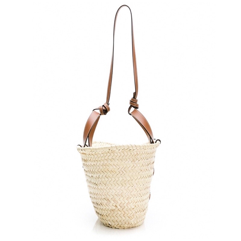 正品現貨在台棕櫚葉及層壓小牛皮TEEN TRIOMPHE CELINE CLASSIC PANIER手袋草編包編織包草包-4