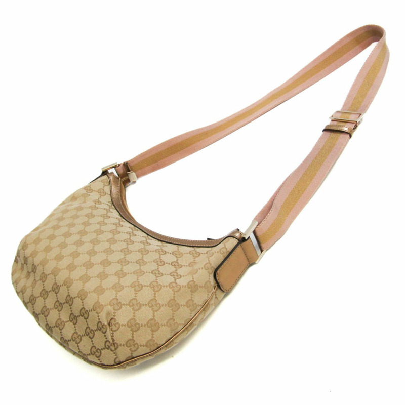 【日本直送】Gucci GG Canvas 181092 女士 GG 帆布皮革單肩包米色-1