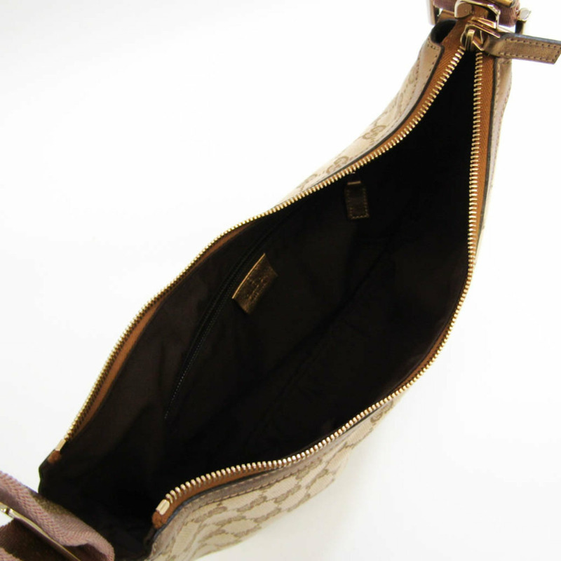 【日本直送】Gucci GG Canvas 181092 女士 GG 帆布皮革單肩包米色-2