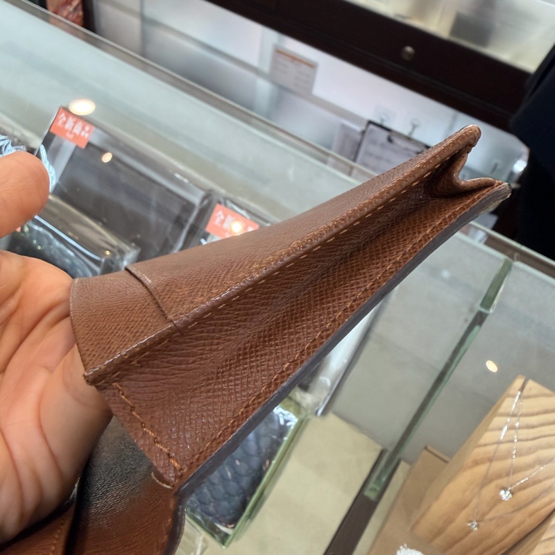 Louis Vuitton M60825原花焦糖內裡對開6卡長夾-27